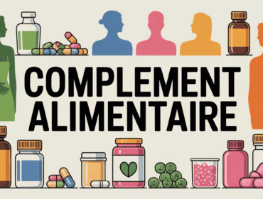 complement alimentaire, flacons et gellules sur fond clair