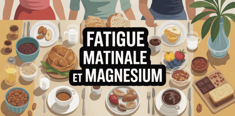 Petit-déjeuner familial convivial avec aliments riches en magnésium