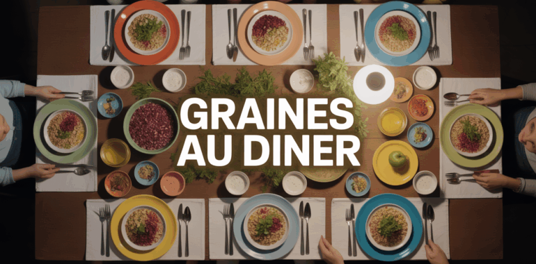table du soir avec graines digestives pour diner