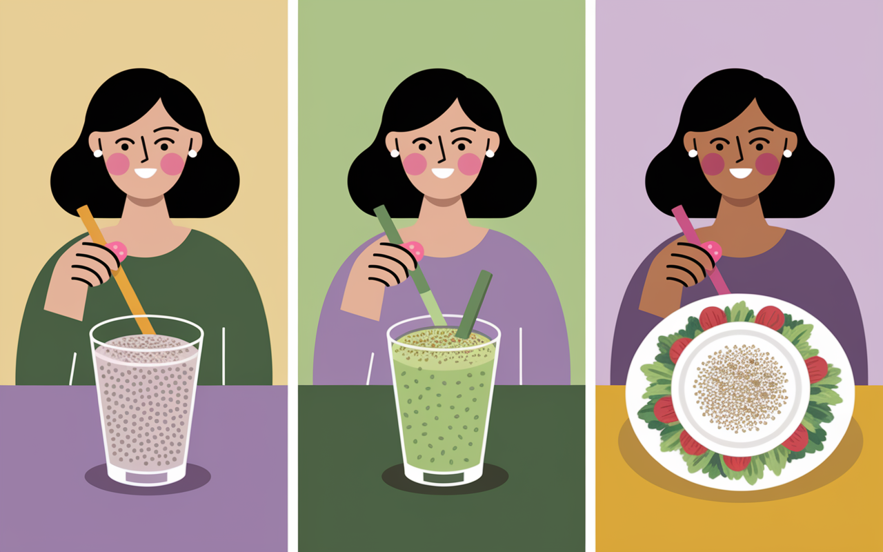 pudding chia smoothie salade topping croquant graines de chia