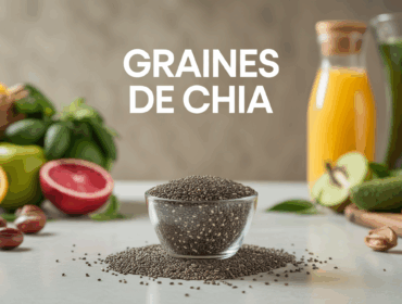 bol graines de chia avec fruits noix boisson vegetale ambiance feminine