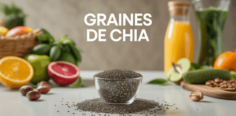 bol graines de chia avec fruits noix boisson vegetale ambiance feminine
