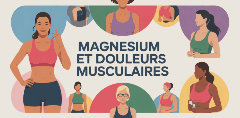 illustration femme sportive magnesium douleurs musculaires