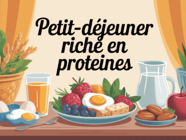 Petit-dejeuner riche en proteines scene aliments naturels
