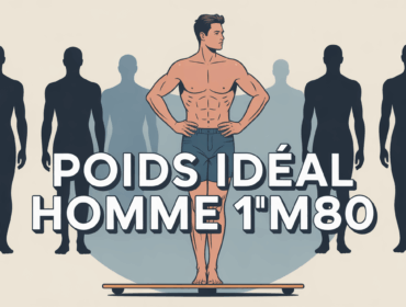 homme sur balance poids ideal homme 1m80
