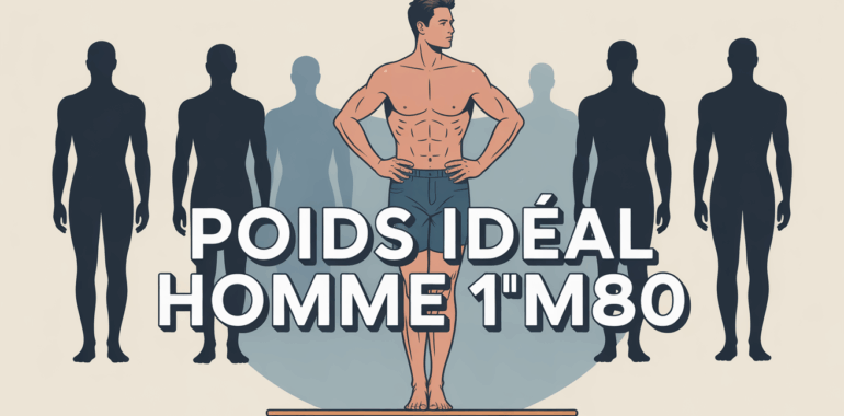 homme sur balance poids ideal homme 1m80