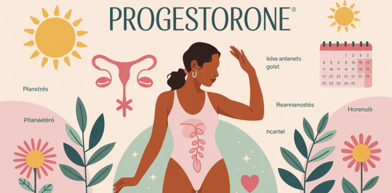 illustration progestérone et cycle féminin