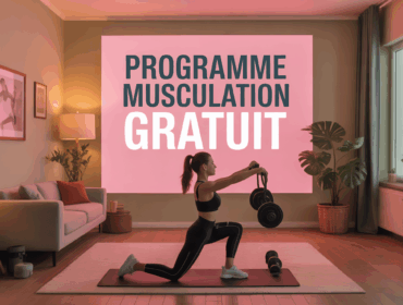 programme musculation gratuit femme maison haltères tapis