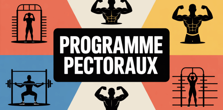 programme pectoraux guide musculation silhouettes haltères planning