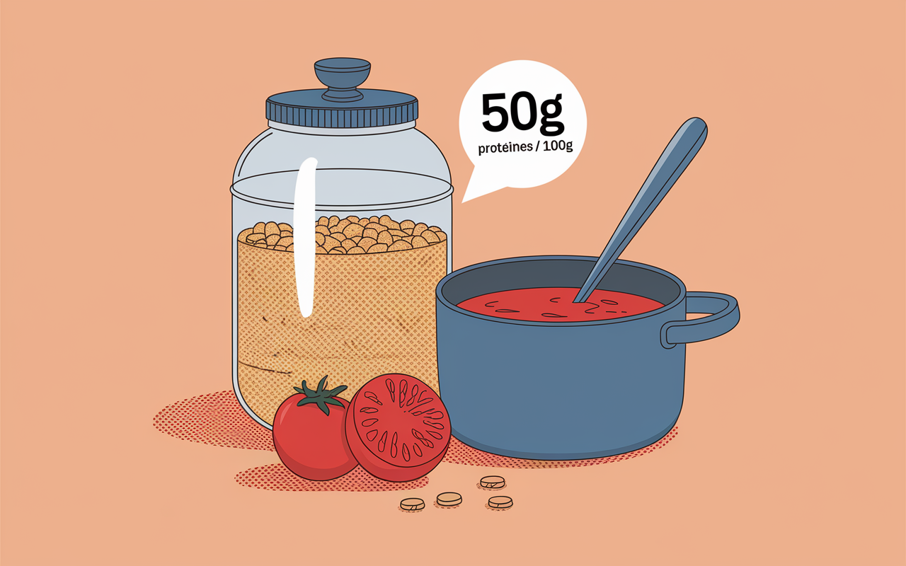 proteines soja deshydratees fines bol bouillon coupe cuisson