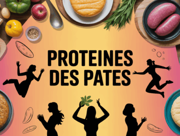 Assiette de pâtes riche en protéines et ingrédients énergétiques