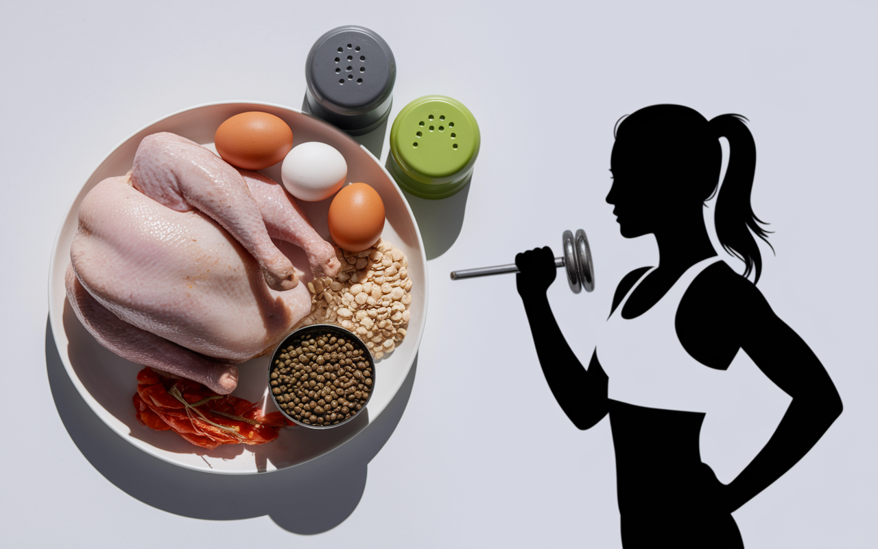 Assiette proteines musculation balance et shakers