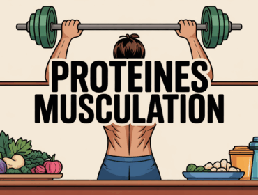 Silhouette musclée souleve barre, legumes et proteines