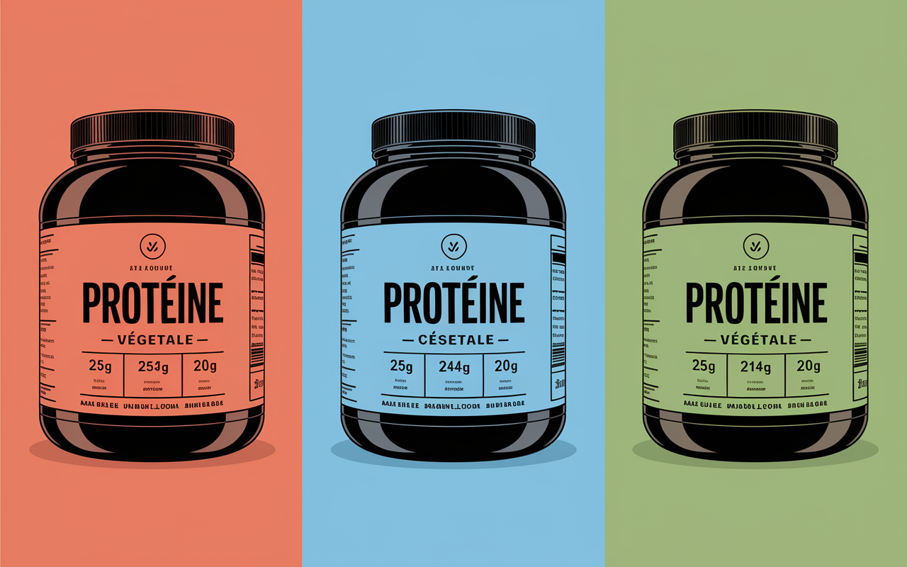 pots whey caseine vegetale proteines pour perder du poids
