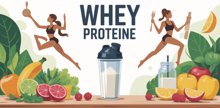 illustration whey proteine cuisine shaker dosette flocons d avoine