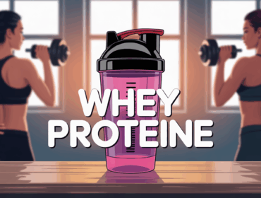 shaker whey proteine femmes fitness illustration