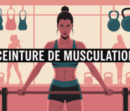 femme ceinture de musculation salle illustration