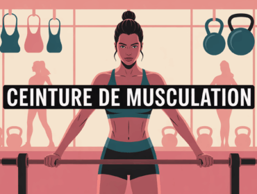 femme ceinture de musculation salle illustration