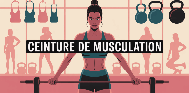 femme ceinture de musculation salle illustration