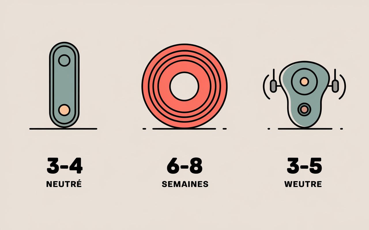 infographie comparatif vibrapro rouleau electrostimulateur semaines