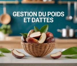 Bol de dattes entières et coupées gestion du poids