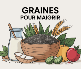 Bol de graines pour maigrir chia lin tournesol sésame sain