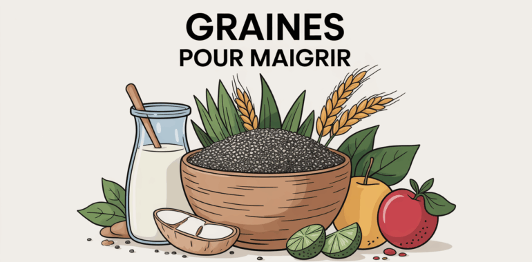Bol de graines pour maigrir chia lin tournesol sésame sain