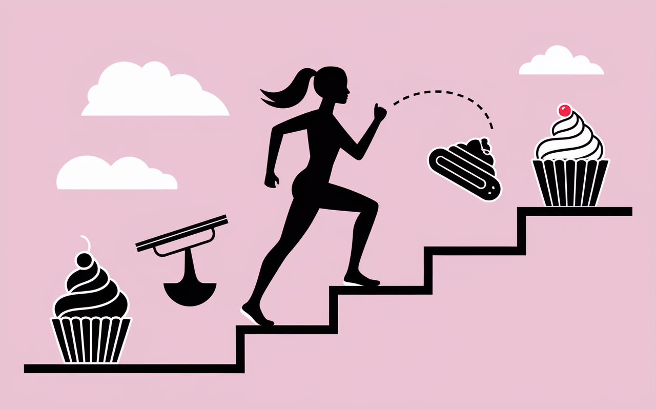 Silhouette femme motivation perte de poids obstacles