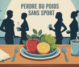 Perdre du poids sans sport illustration routine maison assiette equilibree