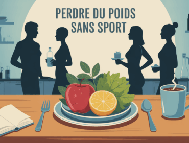 Perdre du poids sans sport illustration routine maison assiette equilibree