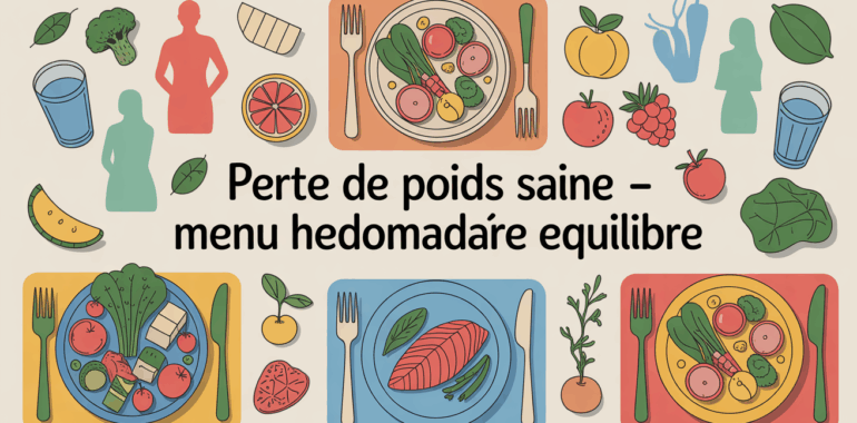 Table assiettes equilibrees perte de poids saine