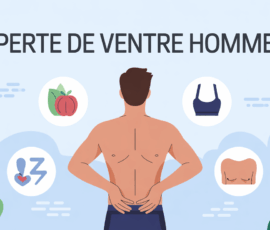 perte de ventre homme avec icones alimentation sport sommeil stress