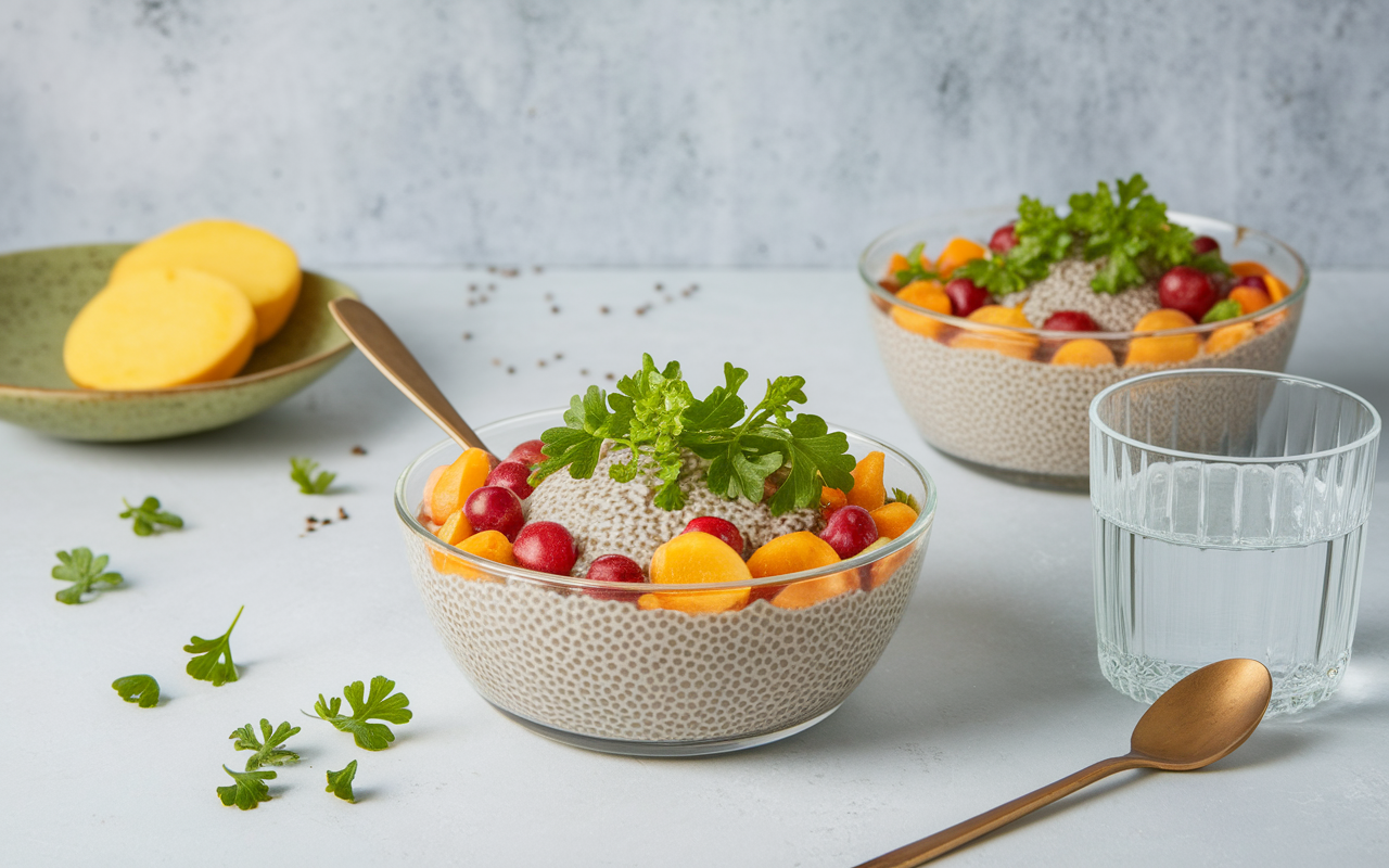 Pudding graines chia pour maigrir detail texture fibres