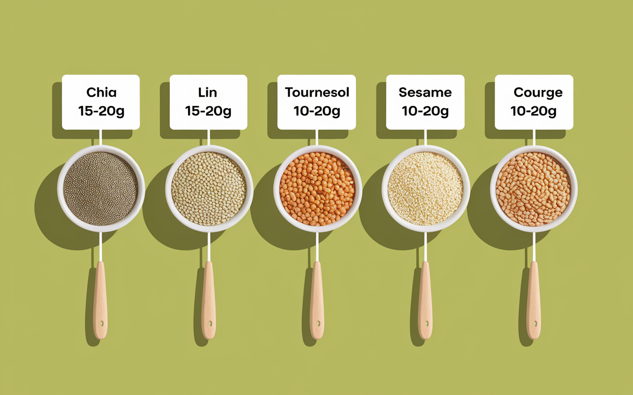 Tableau doses graines pour perdre du poids