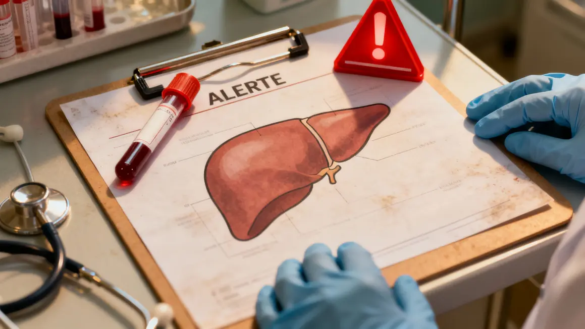 Table analyse médicale, schéma foie alerte, santé anavar