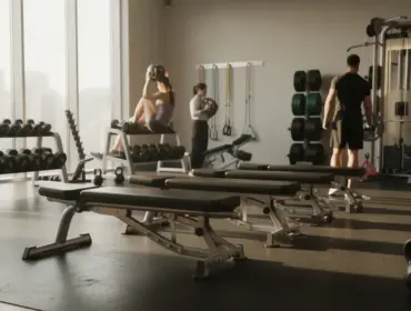 vue d'ensemble bancs lombaires salle musculation