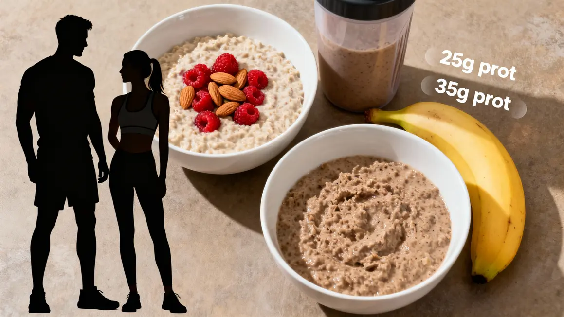 Petit dejeuner seche adapte porridge proteine