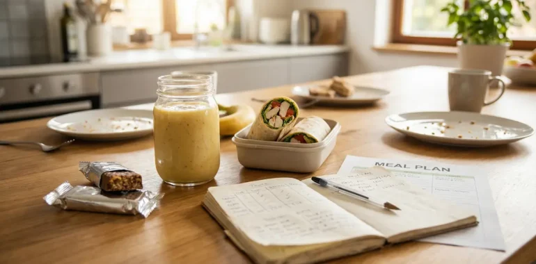 plan repas sain prise de masse collations proteinees