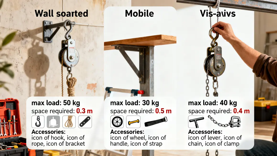 Tableau comparatif trois poulies musculation