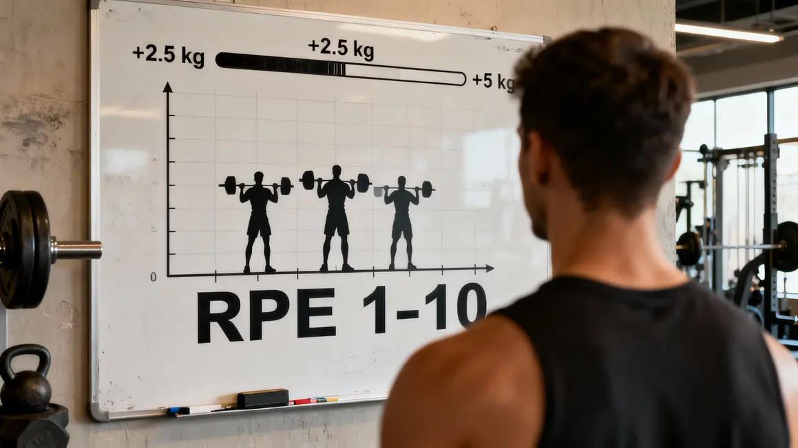 graphe surcharge progressive RPE powerlifting salle gym