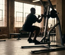 Pendulum squat et focus jambes en salle moderne