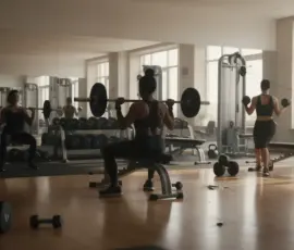personnes font exercices fessiers salle de sport moderne