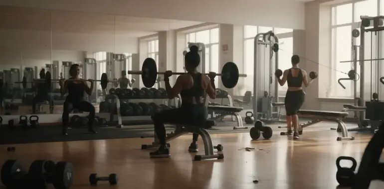 personnes font exercices fessiers salle de sport moderne