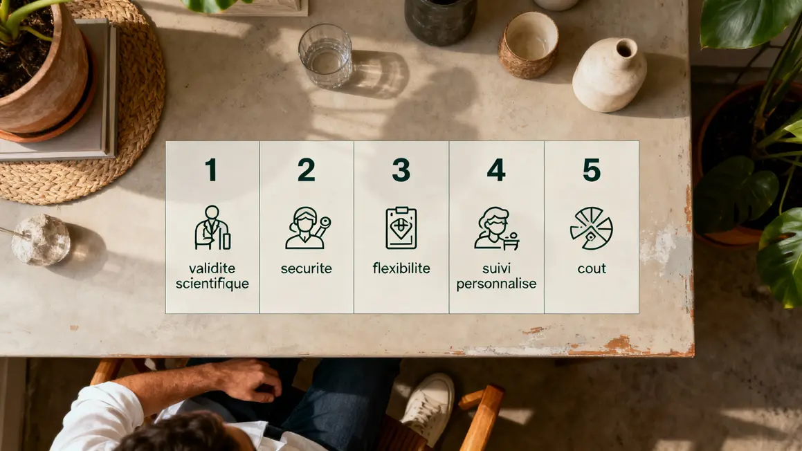 tableau visuel critères choix programme minceur