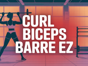 curl biceps barre ez femme debout salle
