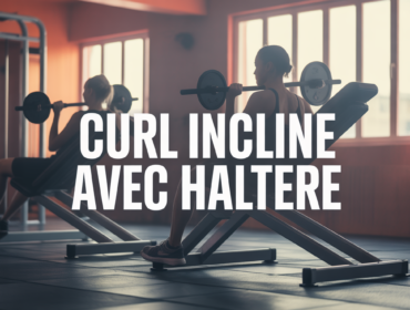 curl incline avec haltere banc incline vue stylisee
