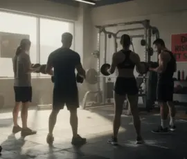 Panneau avertissement dopage musculation salle moderne