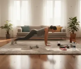 sport maison salle lumineuse accessoires minimalistes