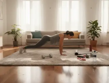 sport maison salle lumineuse accessoires minimalistes
