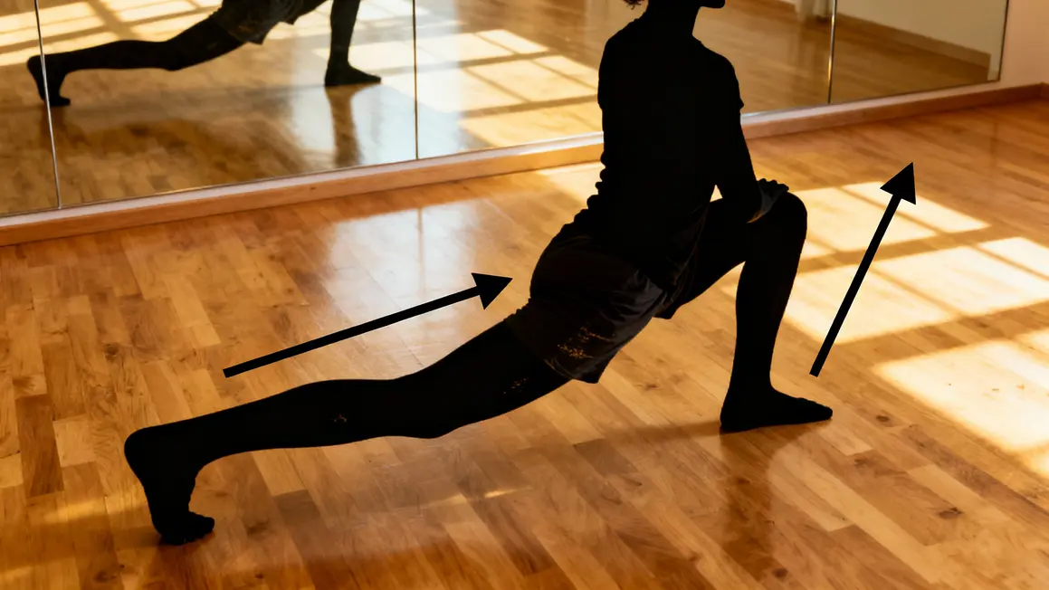 silhouette fente alignement devant miroir